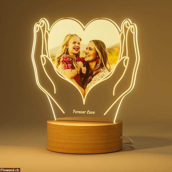 Bild 1: Foto Nachtlampe Personalisiert Herz Fotorahmen zu verkaufen