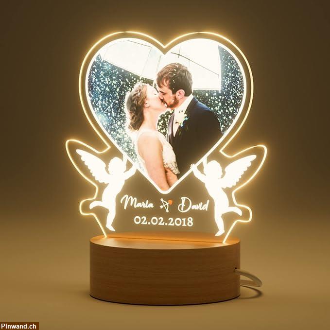 Bild 6: Foto Nachtlampe Personalisiert Herz Fotorahmen zu verkaufen