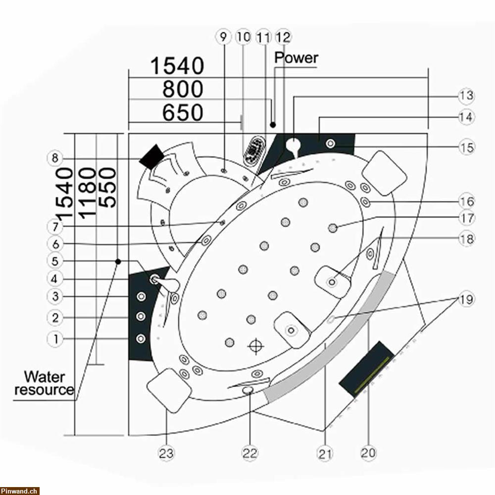 Bild 5: Vichy SPAs Indoor Whirlwanne 062 L&R zu verkaufen