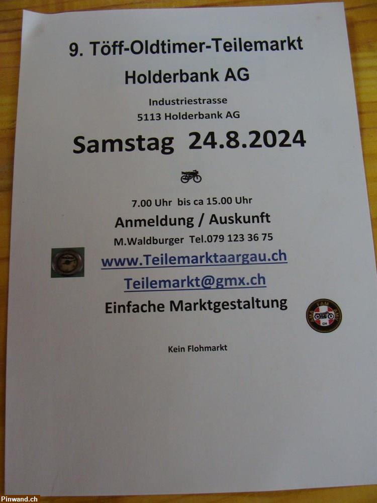 Bild 1: 9. Töff-Oldtimer Teilemarkt in Holderbank AG