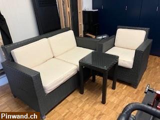 Bild 1: Gartenlounge 3 Plätze mit Tisch zu verkaufen