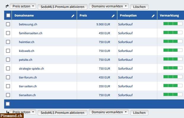 Bild 1: Diverse CH-Domains günstig zu verkaufen