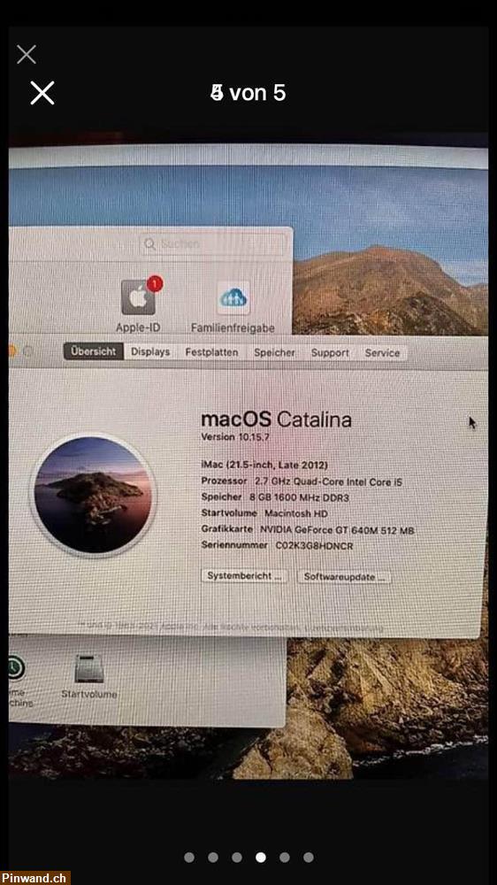 Bild 1: Computer iMac Catalina