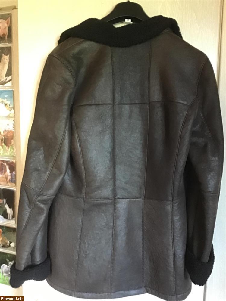 Bild 6: Damen Lammfell Lederjacke braun Grösse 38/40