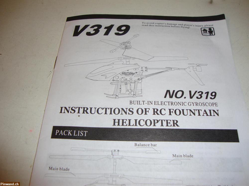 Bild 3: Ersatz Rotoren Helikopter V319 zu verkaufen