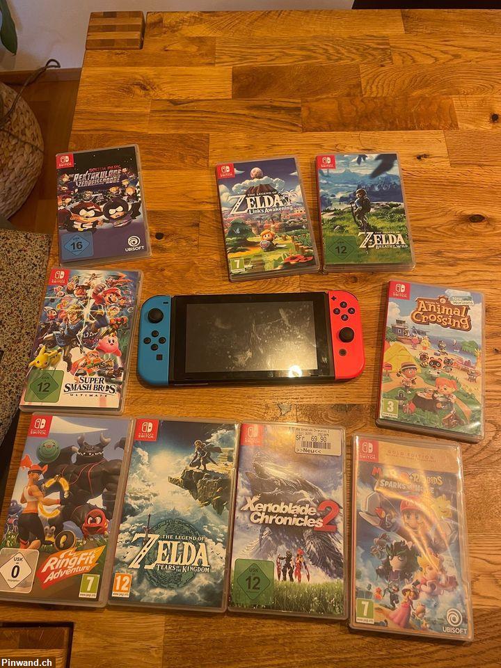 Bild 1: Nintendo Switch mit 9 Games zu verkaufen