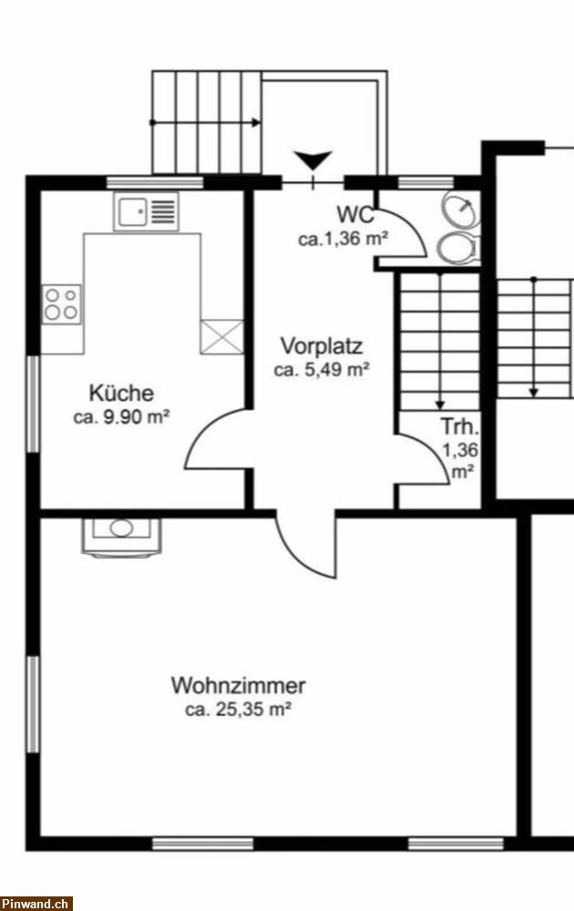 Bild 5: 4-Zimmer-Maisonette-Wohnung mit Kachelofen zu vermieten