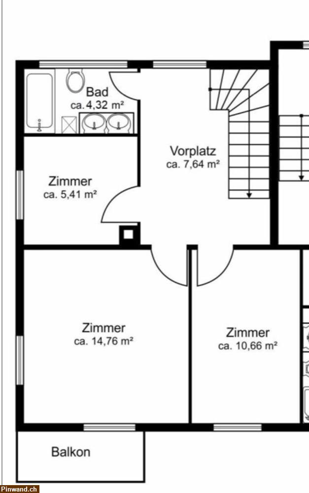 Bild 6: 4-Zimmer-Maisonette-Wohnung mit Kachelofen zu vermieten