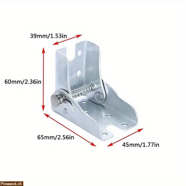 Bild 3: Verkauf: 4 Metallklappen Bein Halterungen