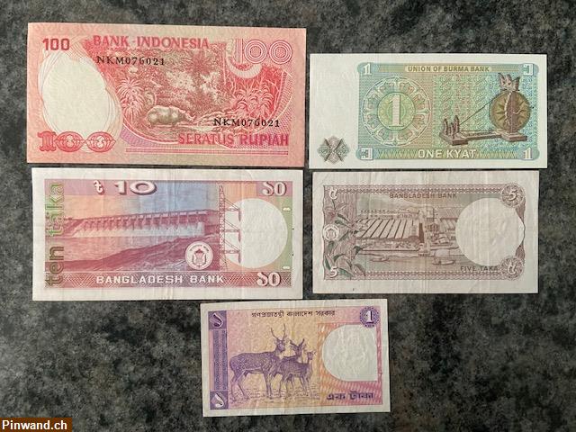 Bild 2: Banknoten Indonesien, Bangladesh, Myanmar