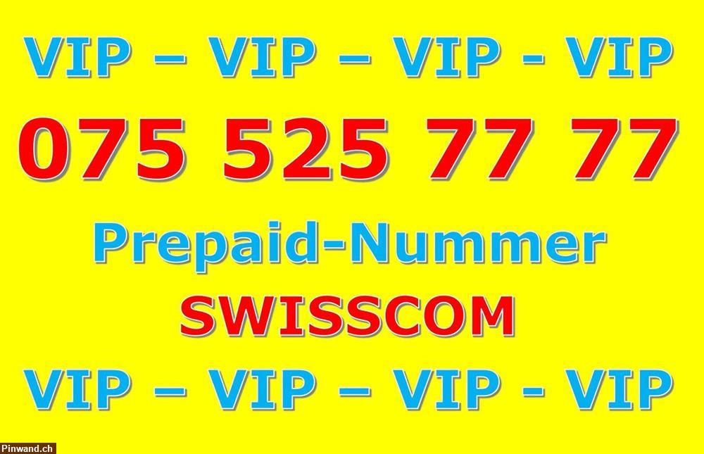 Bild 1: Natelnummer VIP 075 525 77 77 (PREPAID)