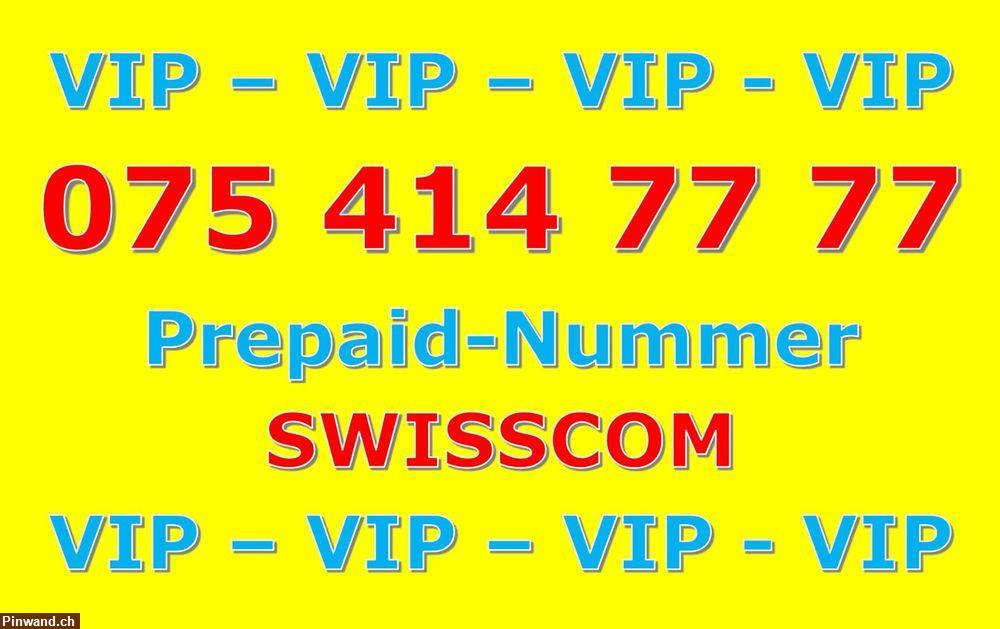 Bild 1: Natelnummer VIP 075 414 77 77 (PREPAID)