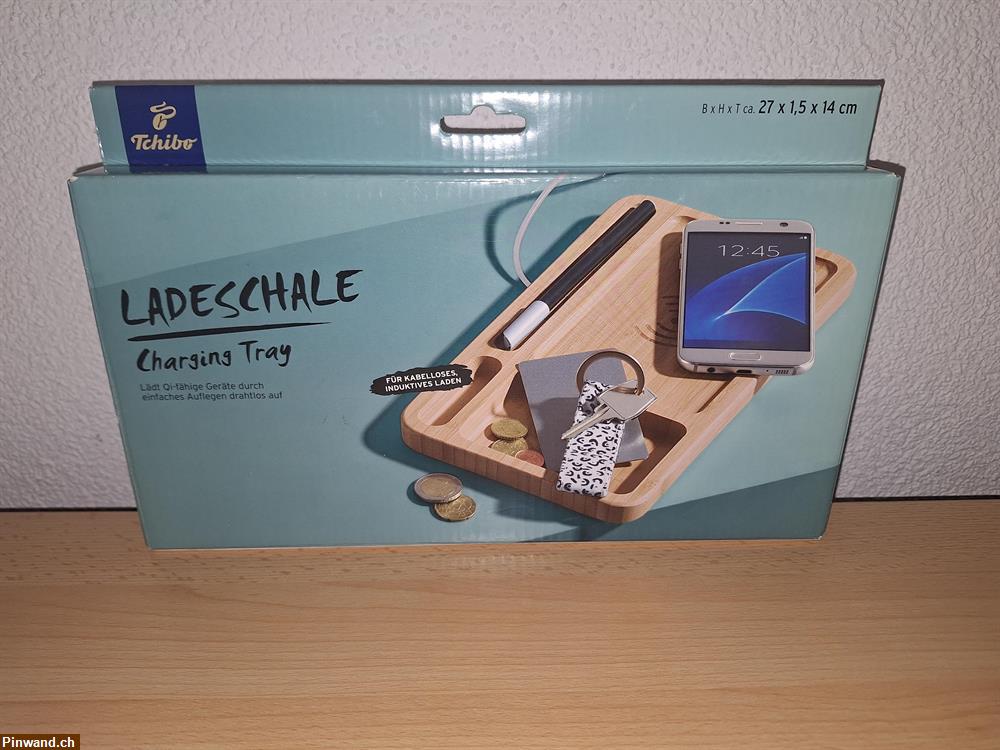 Bild 1: Ladeschale Tchibo - 2in1 Qi-Charger Ladestation + Organizer