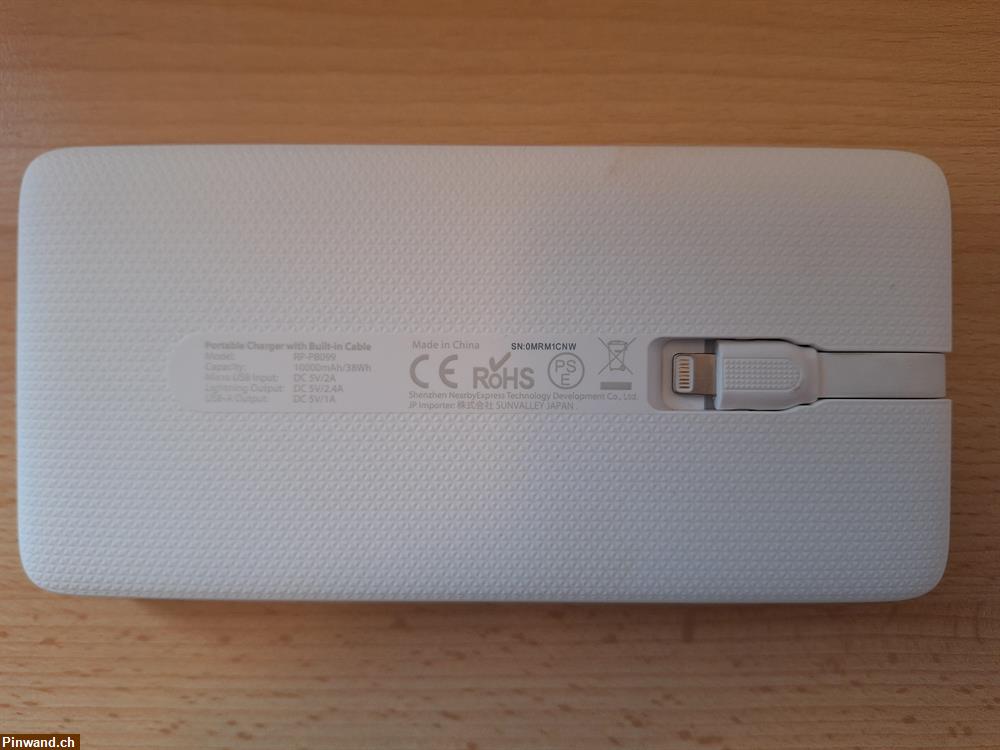 Bild 3: Powerbank 10000 mAh RAVPower RP-PB099 Lightning