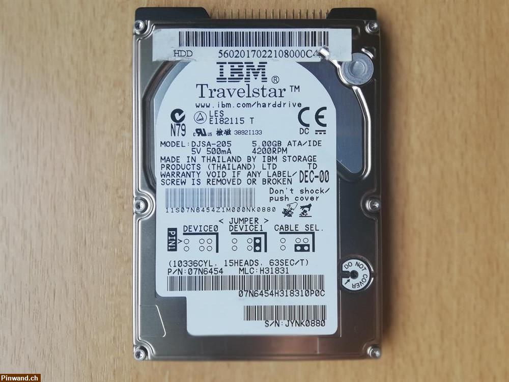 Bild 1: 2.5" HDD IDE IBM Travelstar 20GN DJSA-205 5 GB