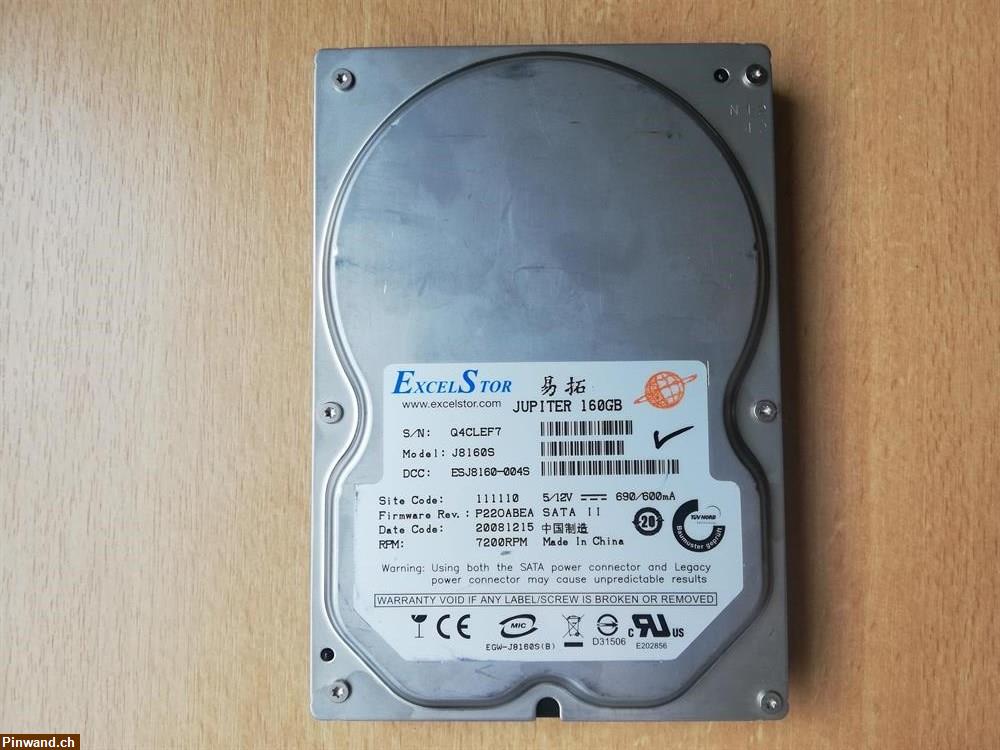 Bild 1: 3.5" HDD SATA 7200RPM 8MB 160 GB J8160S