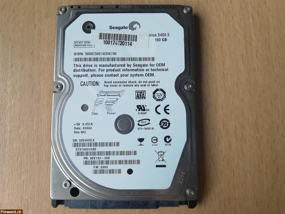 Bild 1: 2.5" SATA HDD 5400RPM 8MB