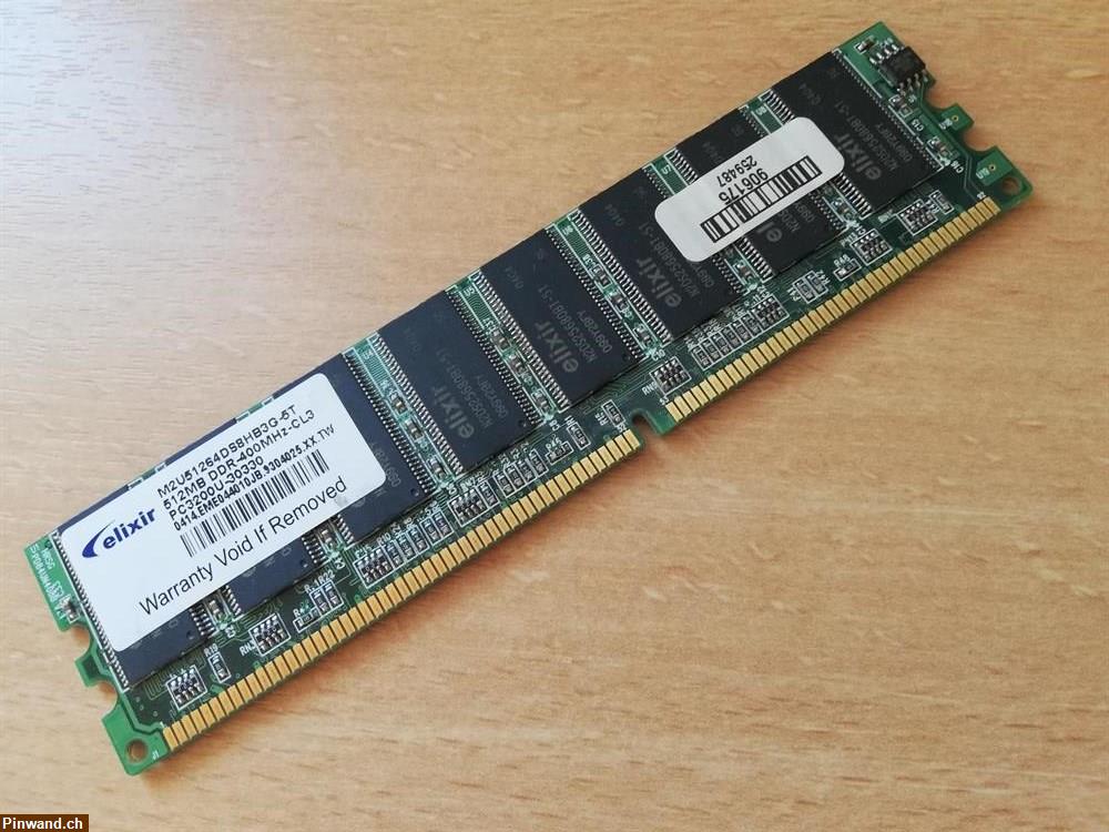 Bild 1: Arbeitsspeicher 512MB DDR-400 CL3 PC32000U elixir