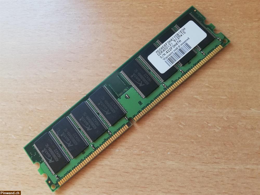 Bild 1: Arbeitsspeicher (RAM) 512MB DDR-400 CL3 PC32000 ADATA