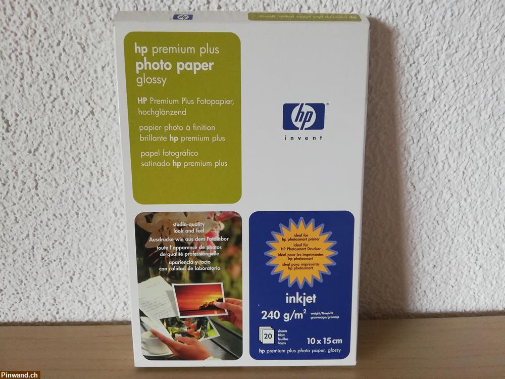 Bild 1: HP Fotopapier 10 x 15 cm hochglänzend