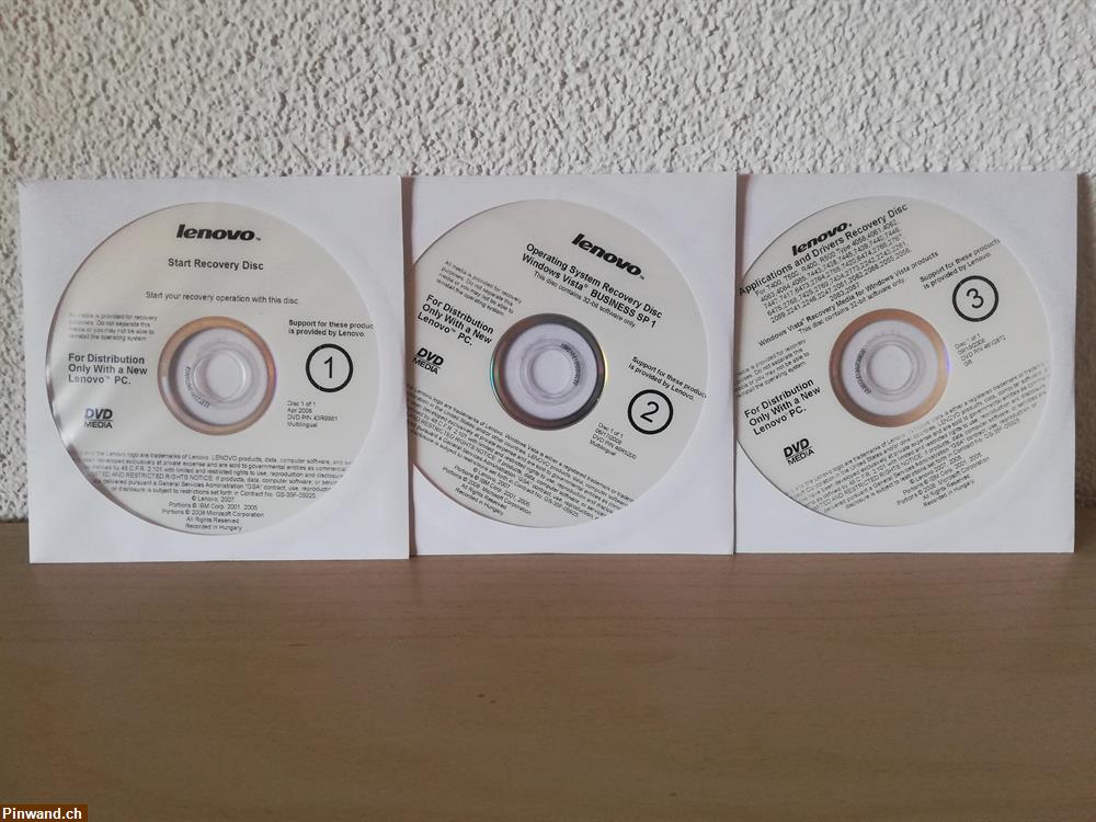 Bild 1: Lenovo Windows Vista Business Recovery DVD SET