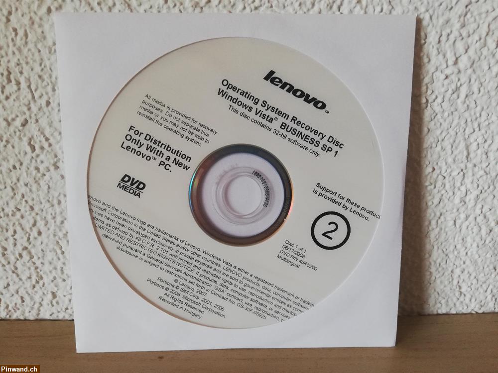 Bild 4: Lenovo Windows Vista Business Recovery DVD SET