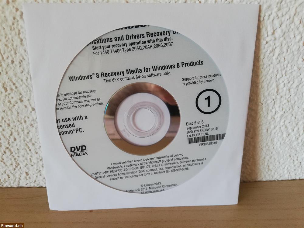 Bild 5: Lenovo Windows 8 Pro Recovery DVD SET