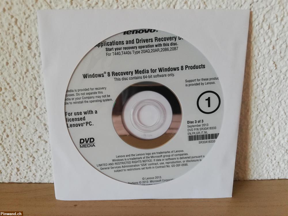 Bild 6: Lenovo Windows 8 Pro Recovery DVD SET