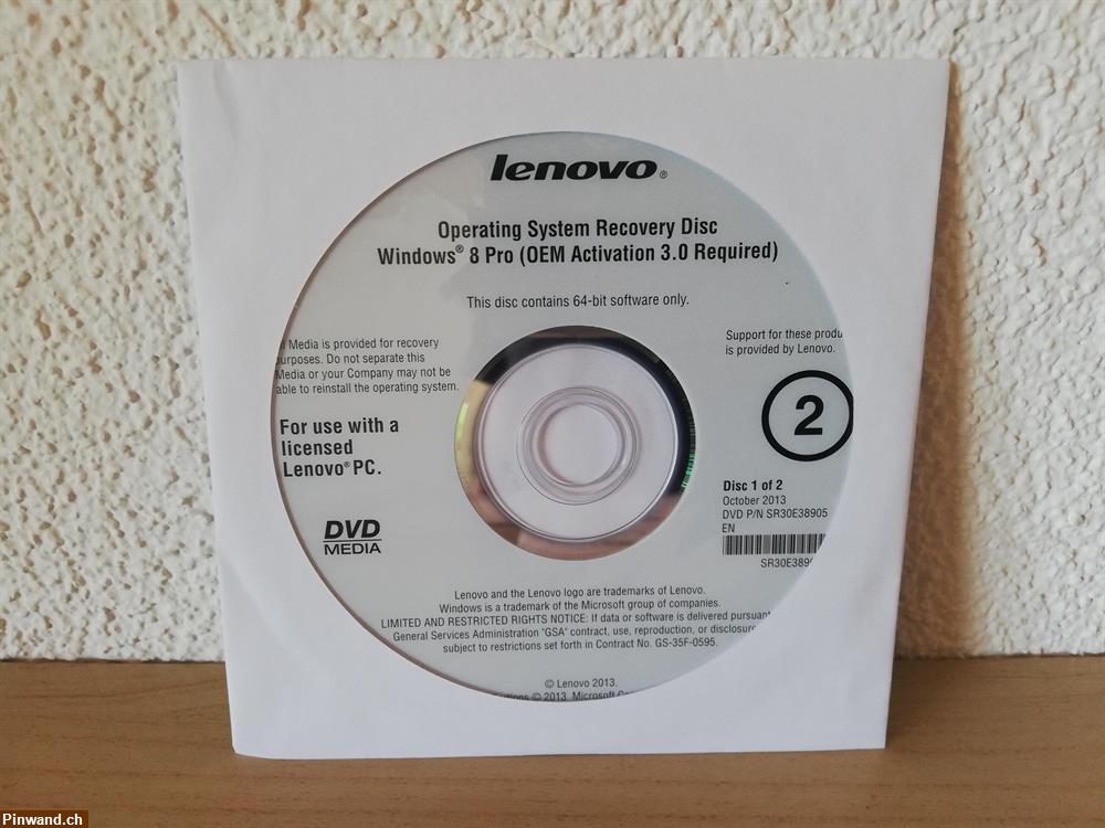 Bild 9: Lenovo Windows 8 Pro Recovery DVD SET