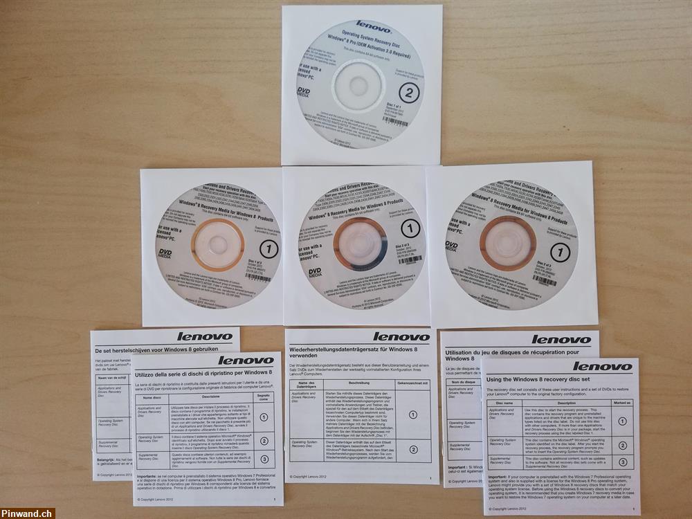 Bild 1: Lenovo Windows 8 Pro Recovery DVD SET