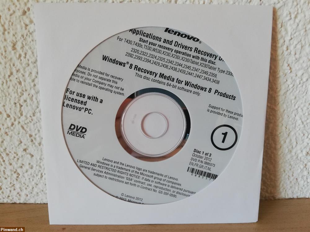 Bild 3: Lenovo Windows 8 Pro Recovery DVD SET