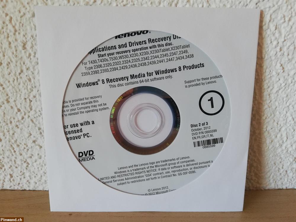 Bild 5: Lenovo Windows 8 Pro Recovery DVD SET