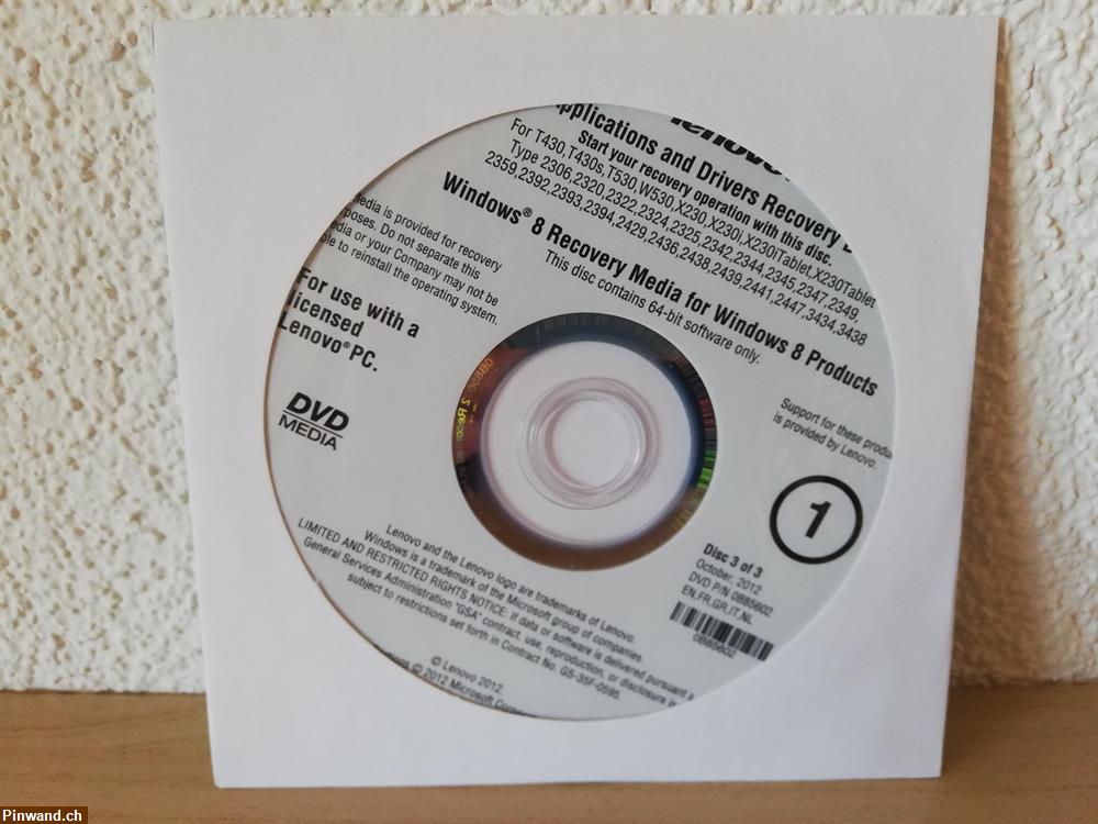 Bild 7: Lenovo Windows 8 Pro Recovery DVD SET