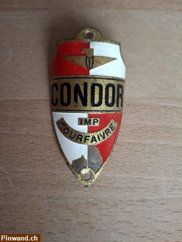 Bild 1: Condor Velo Steuerkopf  CH  Schild Emblem